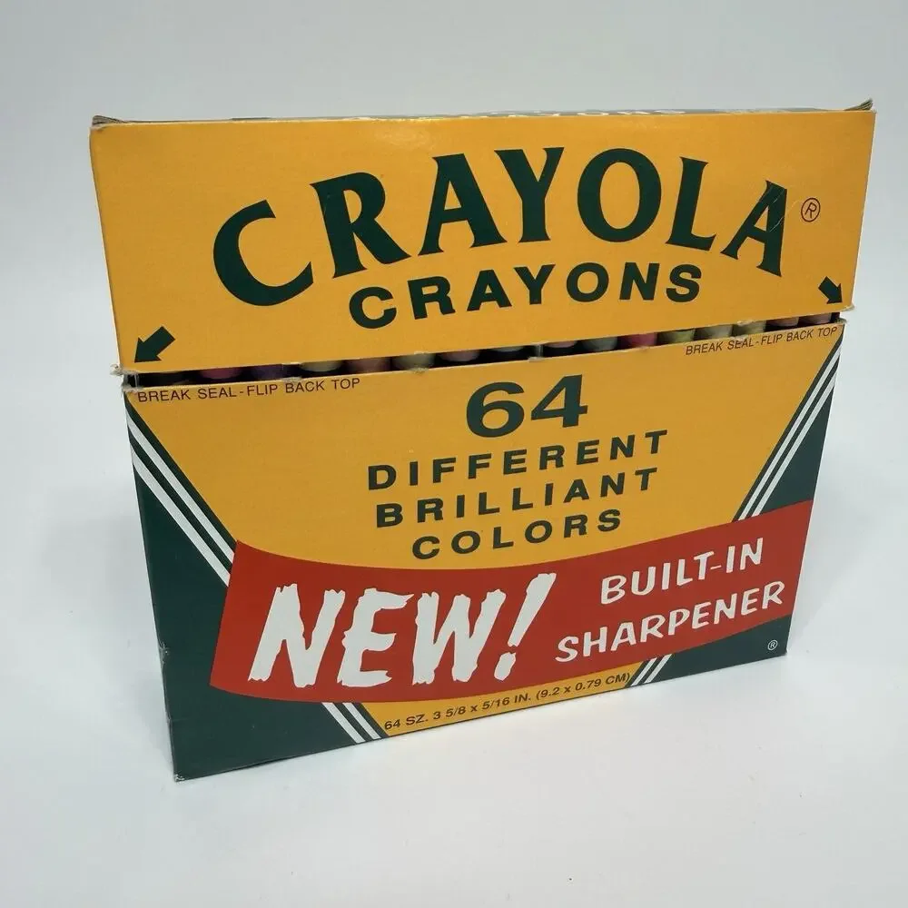 Limited Edition 1958 Style Crayola Crayons Binney Smith #64 Box Sharpener